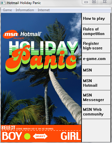 Hotmail Holiday Panic